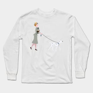 Lady And Her Dog Long Sleeve T-Shirt